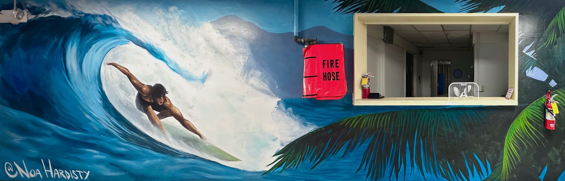 Wide mural by Noa Hardisty